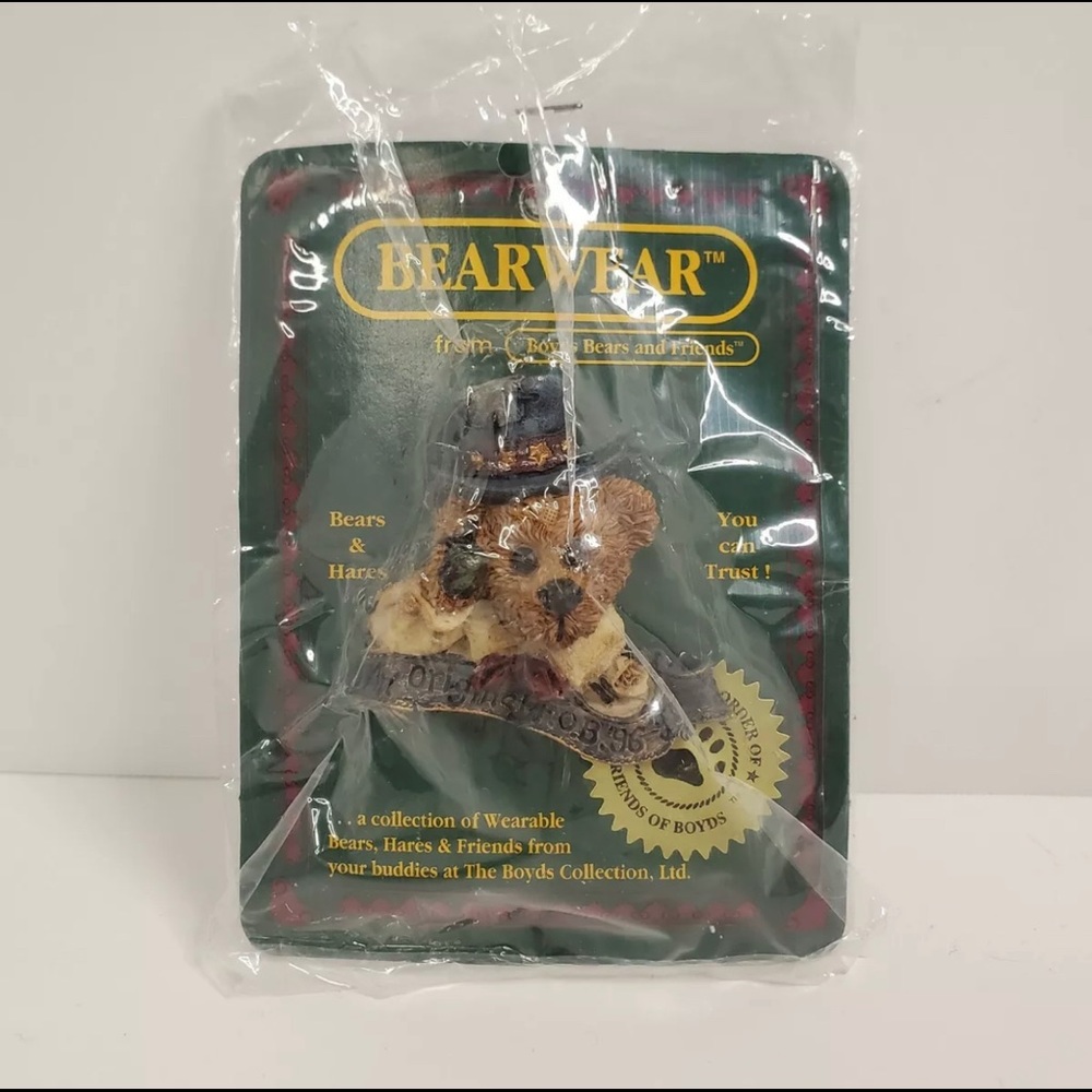 Pin Boyds Bears Bearwear Uncle Elliot..The Head Bean Wants 01996-11 VTG NEW